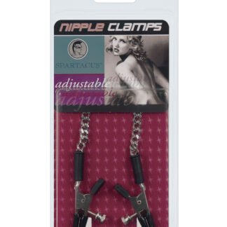 Spartacus Adjustable Alligator Nipple Clamps w/Silver Chain