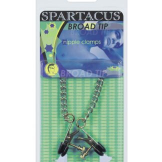 Spartacus Adjustable Broad Tip Nipple Clamps w/Link Chain