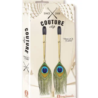 Couture Clips Luxury Nipple Clamps - Peacock Plume