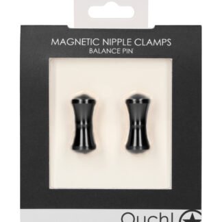 Shots Ouch Balance Pin Magnetic Nipple Clamps - Black